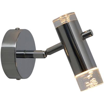 NÄVE LED Wandleuchte "Deckenleuchten "Garda", silber (chrom, klar), Ø 3,50cm H: 15,50cm, Lampen, spot verstellbar Image
