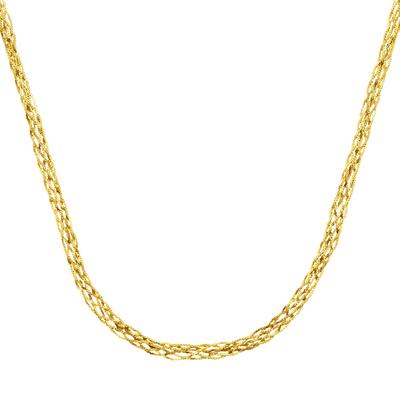 Goldkette LUIGI MERANO "geflochtene Fantasiekette, Gold 585" Gr. 45, gold, Halsketten, Damen, 45cm, Gelbgold 585 Image