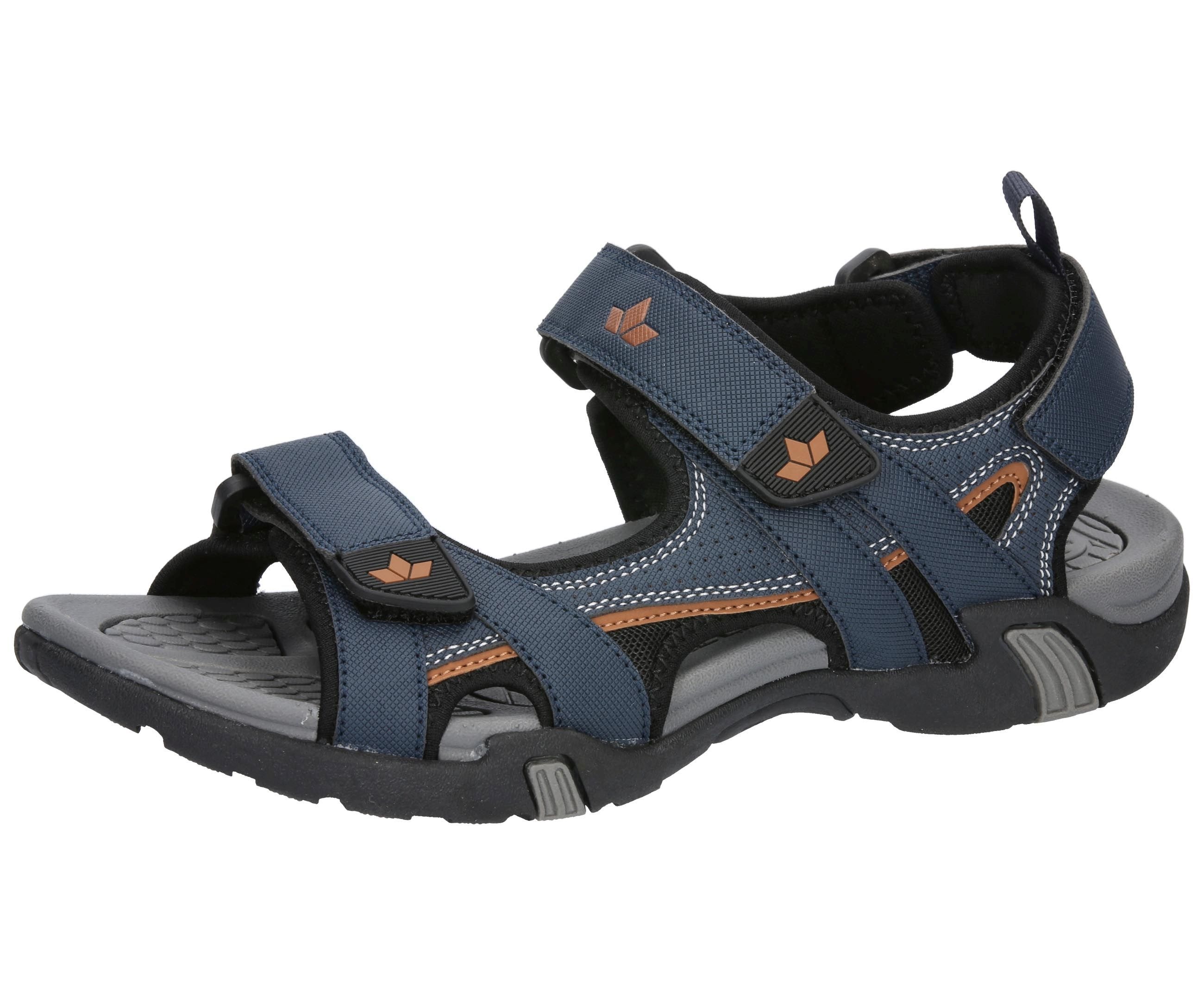 Sandale LICO "Sandale Detroit V", Herren, Gr. 40, blau, Synthetik, Schuhe Sandale