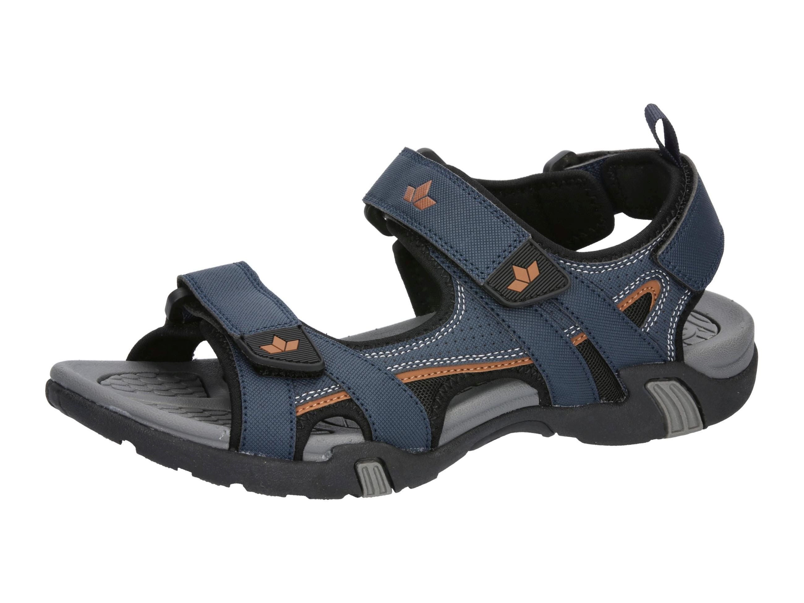 Sandale LICO "Sandale Detroit V", Herren, Gr. 41, blau, Synthetik, Schuhe Sandale