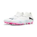 Fußballschuh PUMA "FUTURE 7 MATCH FG/AG Fußballschuhe ohne Schnürsenkel Herren" Gr. 48.5, weiß (white black poison pink) Schuhe Sportschuhe