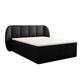 Ensemble sommier et matelas en velours noir 140x200