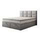 Ensemble sommier et matelas en velours gris 160x200