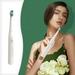 Rvasteizo Electric Toothbrush for Adults Smart SonicS Soft Bristles IPX7 5 Modes 30 Seconds Reminder To Change Zones Memory Smart 2-minute Timer Fully Automatic White