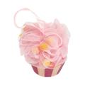 Unique Bargains 1 Pc Cartoon Bath Shower Loofah Sponge Body Puffs for Bathroom 5.12 x5.91 Pink Yellow