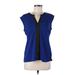 Calvin Klein Sleeveless Top Blue V Neck Tops - Women's Size Medium