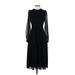 Wilfred Casual Dress - Midi Crew Neck Long sleeves: Black Solid Dresses - New - Women's Size X-Small