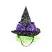 Funny Hat Green Hair Dog Cat Pet Hats Witch Hat With Ornaments