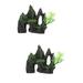 Fish Tank Landscaping Rockery Hideout House Plant Decor Decoration Fake Mountain 2 Pack