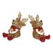 2 Pcs Decor Christmas Elk Statue Fish Tank Mini Xmas Ornaments Aquarium Ornament Christmas Ornaments Small and Fresh Mini Resin