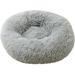 Fovien Calming Donut Dog Bed Anti-Anxiety Self Warming Cozy Soft Plush Round Pet Bed