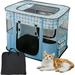 ZBH Pet Playpen Portable Dog Playpen for Puppies and Small Dogs Foldable Enclosed Cat Playpen Indoor Tent for Pets Outdoor with Zipper Top Cover Door and Carring Case