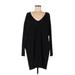 Wilfred Free Casual Dress - Mini V Neck Long sleeves: Black Solid Dresses - Women's Size Medium