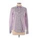 Gap Long Sleeve Button Down Shirt: Purple Print Tops - Women's Size Medium