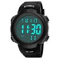 Gyouwnll Men s Sports Digital Watch - 30m Waterproof- Sports Watch With Alarm Stopwatch Black Big Face Watch Men s Running LED Backlight Digital Watch