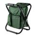 XMMSWDLA Outdoor Portable Folding Camping Hiking Fishing Picnic Bbq Stool Iced Chairoutdoor Portable Folding Ice Bag Chair (Including Storage Bag) Bearing 150kg Green.