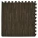 PowerSellerUSA 1.2 mm Thick Wood Grain Interlocking Floor Tiles Mat 24x24 inch Charcoal Printed EVA Foam Puzzle Floor Anti-Fatigue Flooring for Home Gym Exercise Room Garage 4-Piece Charcoal