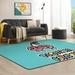 Anyway.go Area Rug Non Slip Absorbent Comfort Soft Floor Carpet Yoga Mat for Indoor Outdoor Entryway Living Room Bedroom Home Decor 60 x 39inch Cartoon Cherry