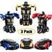 TRARIND 3 Pack Robot Car Toy for Kids 2 in 1 Deformation Car for Kids Boys Playing 2-6 Year Best Christmas Birthday Gifts Toys for 2-6 Year Old Kids Girls Boys