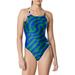 Speedo Women s Vortex Maze One-Piece Swimsuit (Blue/Green 40D)