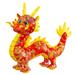 JWDX Desktop Ornament Clearance Chinese Dragon Plush Toy Chinese New Year 2024 Year Of The Dragon Mascot Soft Dragon Stuffed Animals Doll Toy Dragon Plush Pillow Red