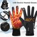 Heated Gloves for Men Women USB Electric Touchscreen Warm Gloves for Motorcycle Skiing Skating Snow Hiking M