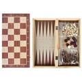 Walmeck Chess Wooden Chess Checkers Set Portable 3 In 1 Chess Checkers Set In 1 Wooden