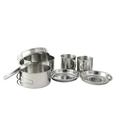 Htovila Stainless Steel Cookware Pan Set Stainless Steel Non-stick Picnic Pot 8pcsPan Picnic Pot Kit Cookware Non-stick Picnic Pot Cookware Non-stick Huiop Yubz Tubbek