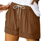 UPPADA Womens Cargo Sweatpants 2024 Shorts for Women Trendy Lounge Shorts Solid Color High Waisted Plus Size Shorts Workout Comfy Shorts Bike Shorts Women