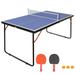 M optimized 4.5FT Table Tennis Table Portable Foldable Ping Pong Table Set with Net Table Tennis Paddles Balls for Indoor Outdoor