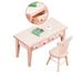 Wooden Ornaments Small Desk Furniture Wooden Ornament Mini Wooden Table Miniature Desk Figurines Mini Desk Chair