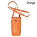 SPGIE Water Bottle Holder Water Bottle Carrier with Adjustable Shoulder Strap Beach Bottle Bag Water Bottle Sling Dog Water Bottle Sleeve for Sports Gym Hiking Camping Walking(Orange)