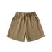 gvdentm Toddler Soccer Shorts Toddler Shorts Summer Casual Drawstring Adjust Active Bike Short Clothes Khaki 12M