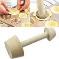 Ludlz Tamper Mold Double Side Wooden Egg Tart Mould DIY Cake Pastry Pusher Kitchen Baking Tools Wooden Egg Tart Tamper Pastry Pusher Mold Kitchen DIY Baking Cake Cooking Tool