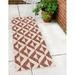 Rugs.com Jill Zarin Outdoor Collection Rug â€“ 2 x 8 Runner Rust Red Flatweave Rug Perfect For Hallways Entryways