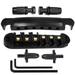 ALSLIAO 6 Strings Roller Saddle Tune-O-matic Bridge Tailpiece for LP Electric Guitar Black