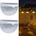 Solar Outdoor Lights YOFE Warm White Outdoor Solar Fence Lights Waterproof Solar Deck Light Wireless Wall Mount Solar Lights Solar LED Stair Light for Walkway Roof Fence Driveway 2 Pack R6659