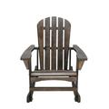 Dtwnek Rocking Chair Solid Wood Chair for Patio Backyard Garden Dark Brown