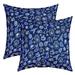 YST Christmas Ornaments Throw Pillow Covers Christmas Tree Snowflake Pillow Covers for Kids Xmas Cushion Covers Christmas Stocking New Year Gift Cushion Cases 16x16 inch set of 2 Blue