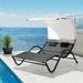 Deko Living Outdoor Patio Lounge Daybed with Canopy