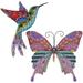 Iron Large Hummingbird Butterfly Home Pendant Decoration 2pcs Living Room Wall Decorations for Art Ornament Crafts