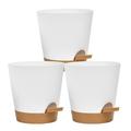 NUOLUX 3Pcs Self Watering Plants Pot Automatic Watering Plants Planter Flower Nursery Pot Self Watering Flower Pot