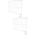 Storage Shelves Container Partition Wrought Iron Baffle White Organizer Shelf Dividers for Wardrobe 2 Count