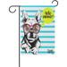 Wellsay Summer French Bulldog Garden Flag 28 x 40 Inch Vertical Double Sided Welcome Yard Garden Flag Seasonal Holiday Outdoor Decorative Flag for Patio Lawn Home Decor Farmhouse Party