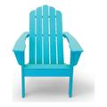 Aruba Blue Poly Outdoor Patio Adirondack Chair HDPE