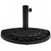 Yaheetech Half Round Umbrella Base Stand with Floral Pattern Black