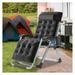 Outdoor Textilene Adjustable Folding Reclining Lounge Chair & Mat