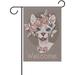 Wellsay Garden Flag Sphynx Cat Rose Flower Wreath 12 x 18 Inch Vertical Double Sided Outdoor Welcome Yard Garden Flag Seasonal Holiday Decorative Flag for Patio Lawn Home Decor Party