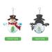 Wrought Iron Wind Chime Chimes Snowman Indoor for Outdoors Santa Ornament Christmas Tree Metal Glass