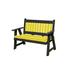 4 Ft Poly Lumber Mission Porch Bench Heavy Duty Everlasting PolyTuf HDPE Made in USA-Yellow